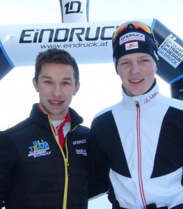 Sieger der Jugendklasse im Teamsprint - Florian Koblmüller und Florian Schwentner (SU EinDRUCK Eidenberg Skilanglauf) - Kopie (2)